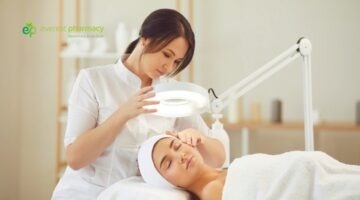 Woman attending a skincare clinic