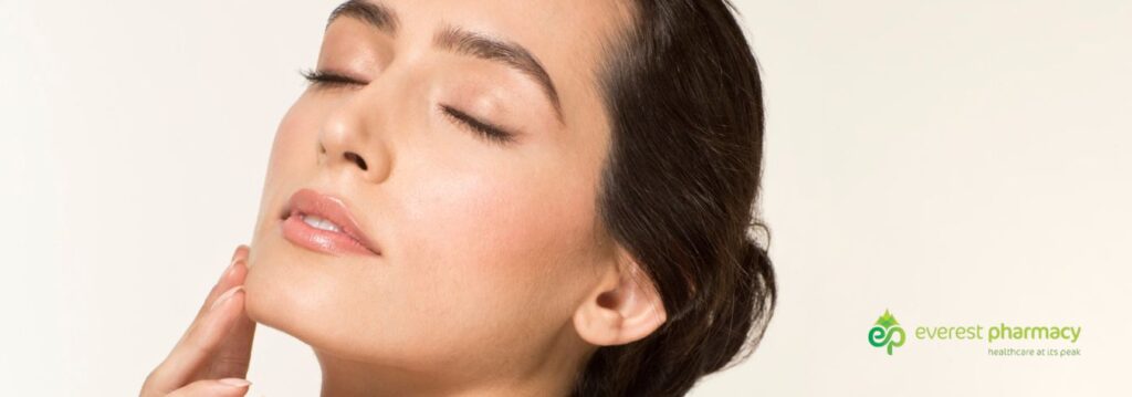 Woman enjoying clear skin