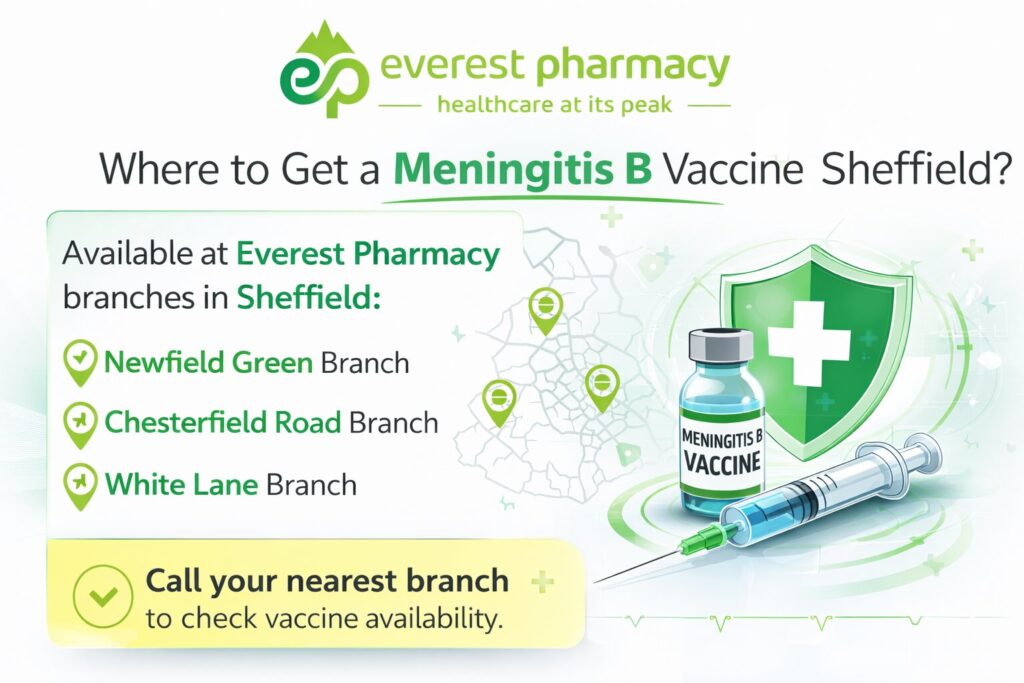 Meningitis B vaccine Sheffield, call us.