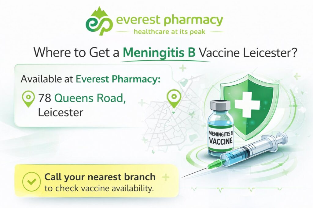 Where to get a meningitis B vaccine in Leicester