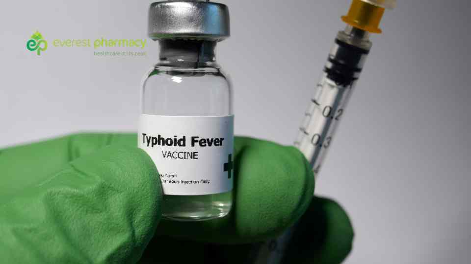 Typhoid fever vaccine close up image