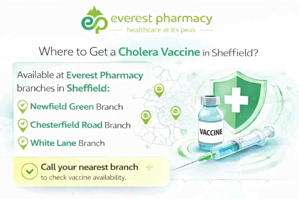 Get Cholera Vaccine in sheffield from everest pharmacy