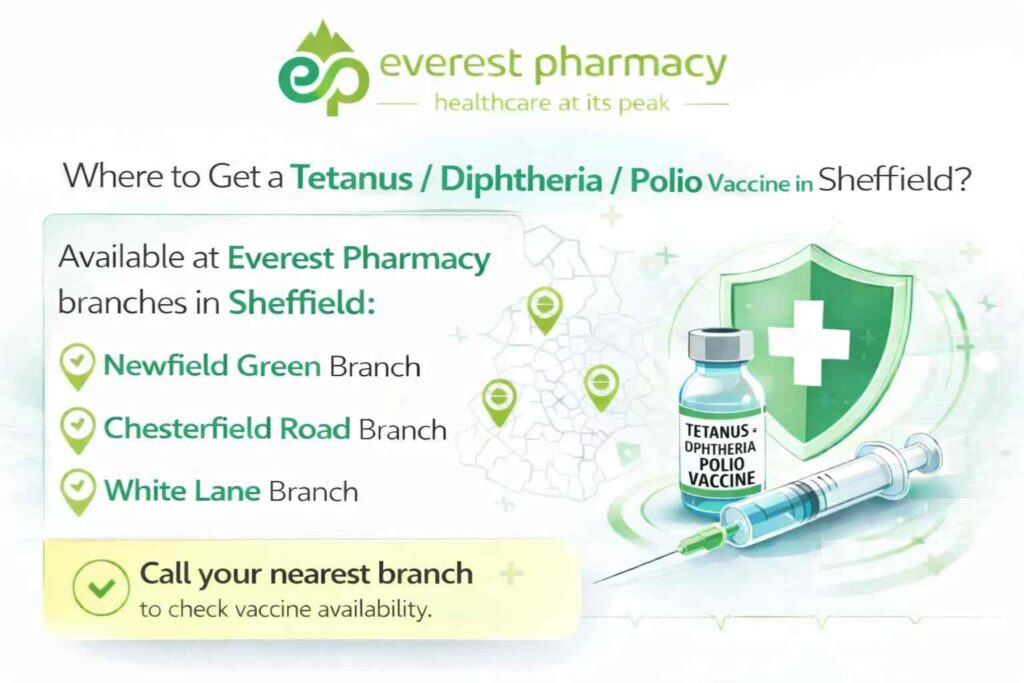 Get DTP vaccine in Sheffield