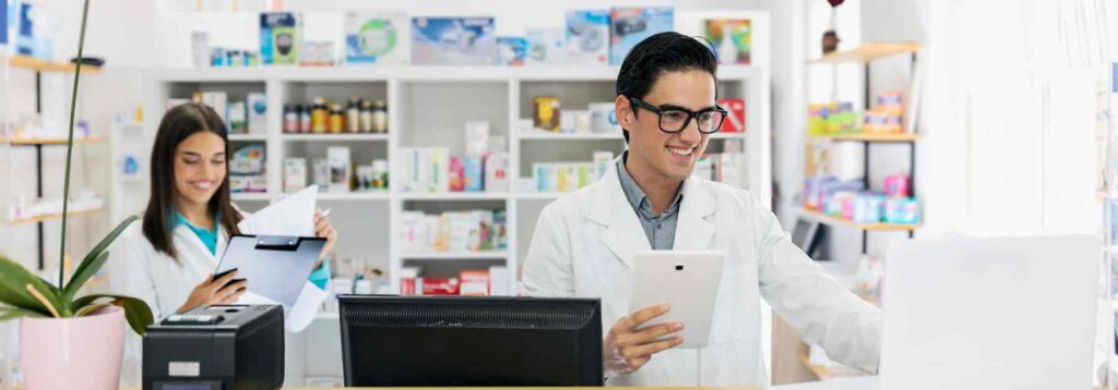 Pharmacists at a local travel clinic near me