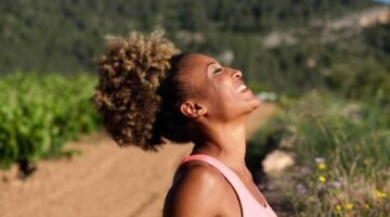 Woman enjoying weight loss success