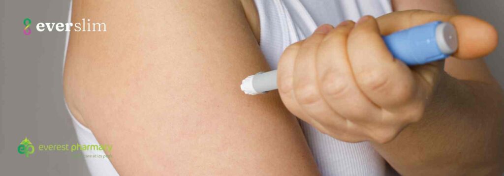 Weight loss injection in arm