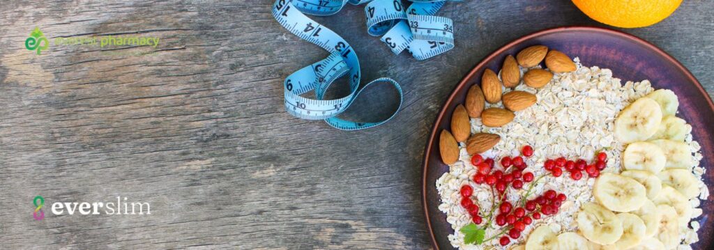 Healthy weight loss tools and food