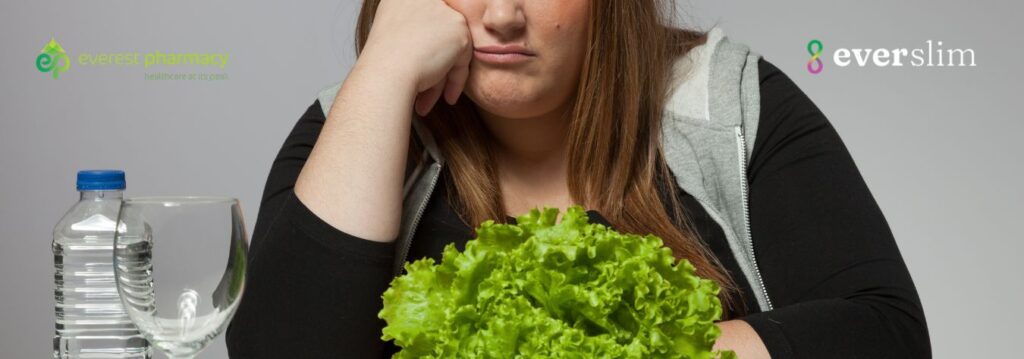 Sad to eat salad