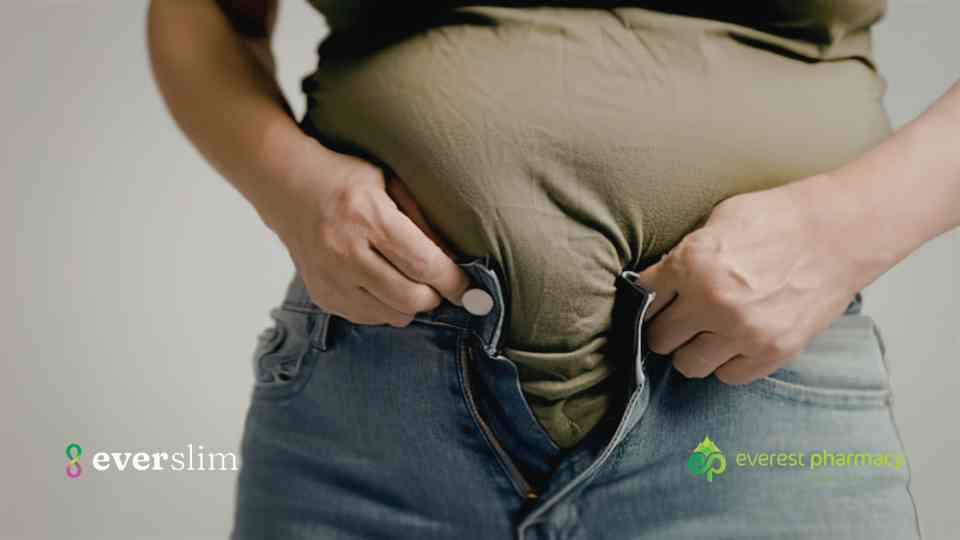 Can't do jeans up before weight loss journey
