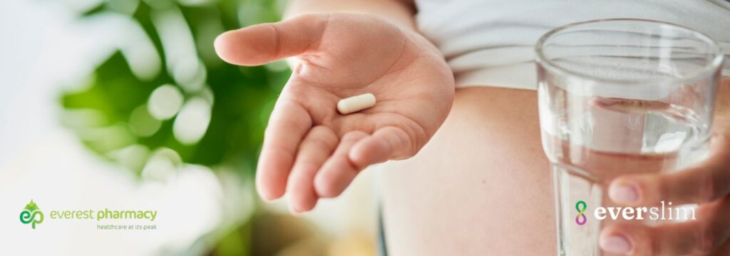 Holding a new weight loss pill
